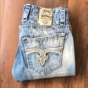 Men’s Rock Revival Jeans, Size 32